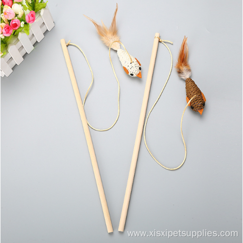 New design pole interactive cat teaser with feather